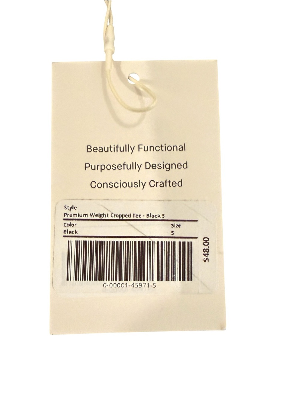 Everlane Premium Weight Cropped Tee in Black - Picture 3 of 10